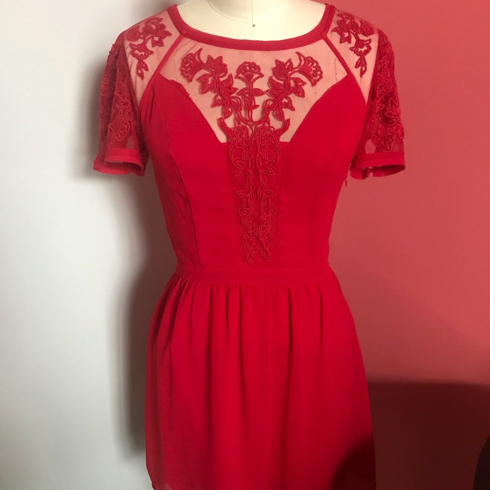Red dress from Urban Outfitters